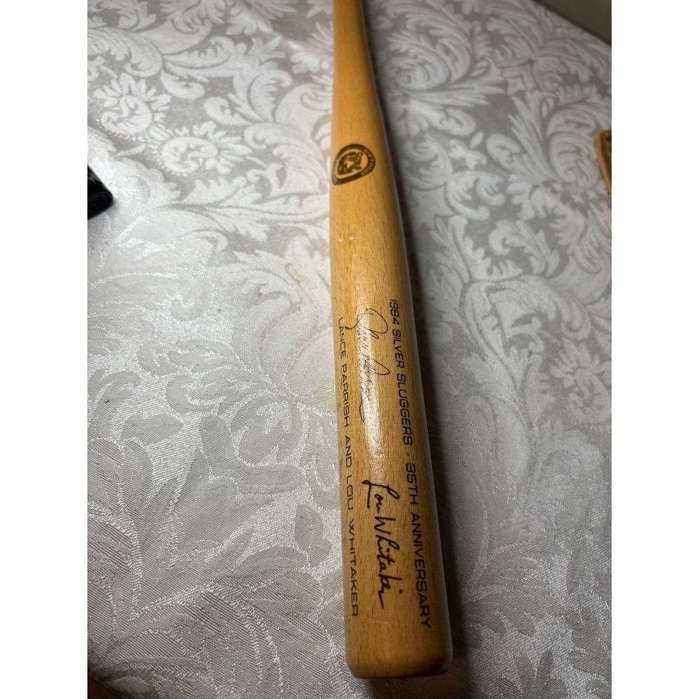 Detroit Tigers 1984 Silver Sluggers 35th Anniverse Mini Bat SGA Parrish Whitaker